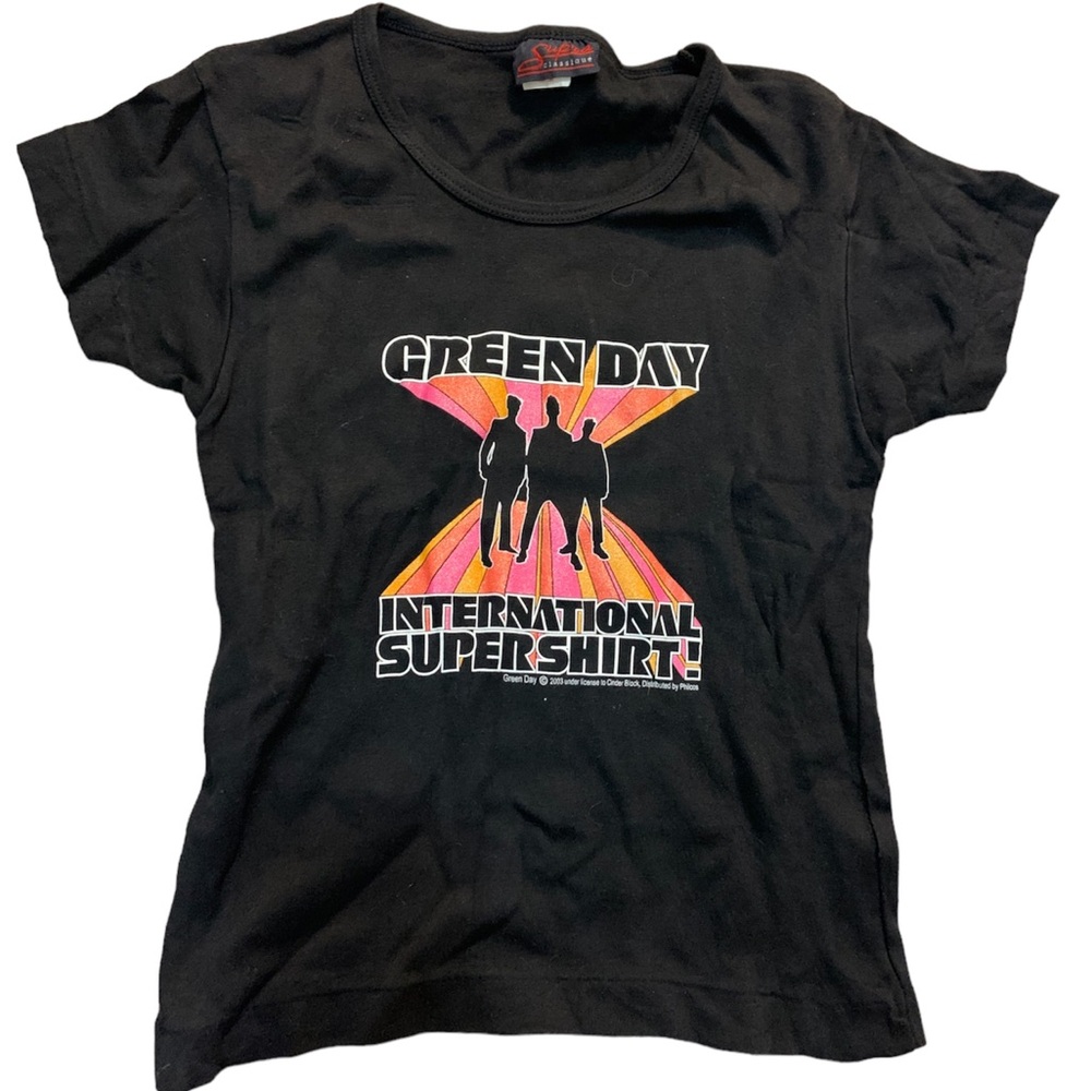NEW Vintage Green Day International Super Shirt Youth Girls Size Medium T-Shirt